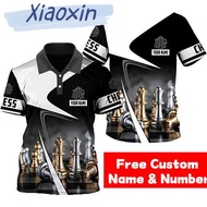【DIY Custom Name】Personalized name chess 3D full-color shirt, customized name chess 3D men's shirt,C