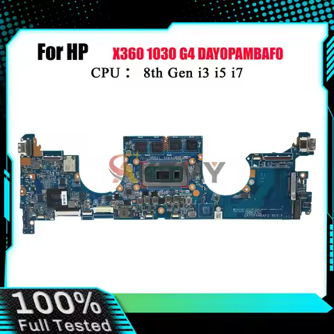 DAY0PAMBAF0 Laptop Motherboard For HP EliteBook X360 1030 G4 With i5 i7 8th Gen CPU 8GB 16GB RAM L78