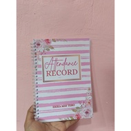 Attendance Record A5 size (8.2 x 5.8 inches)