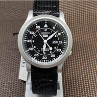 [Original] Seiko 5 SNK809K2 Automatic Military Black Nylon Strap Day Date Analog Men Watch