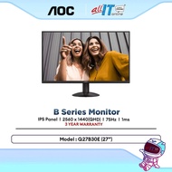 AOC Q27B30E @75Hz / Q27B30S3 @120Hz 27" QHD IPS Home & Business Monitor  | Adaptive Sync | 1ms (HDMI