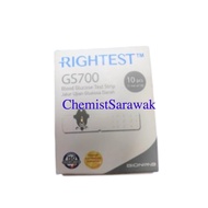 BIONIME RIGHTEST GS700 TEST STRIPS 10's ONLY 
EXP:27/05/26 
(FOR METERS: GM700S / GM700SB)