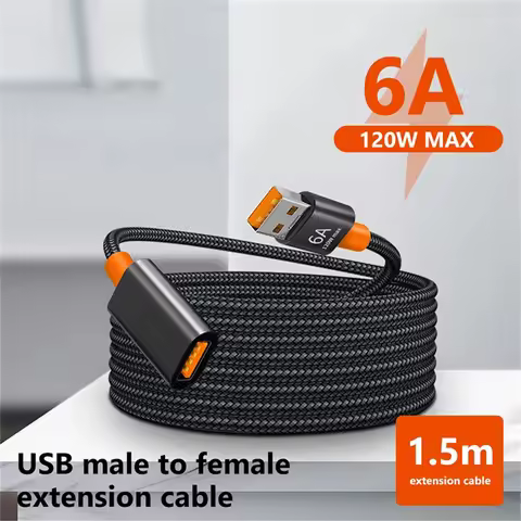 NNBILI 6A USB 3.0/2.0 Extension Cable for Smart Laptop PC TV Xbox One SSD USB Extension Cable Cord M