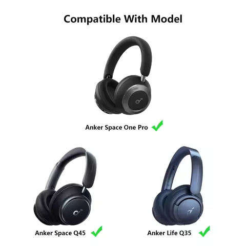 LTGEM Headphones Case for Anker Soundcore Space One Pro/Q45/Life Q35 Headset Protective Travel Carry