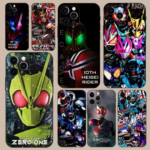 Masked Kamen Rider Phone Case For iPhone 16,15,14,13,12,11,Pro,X,XS,Max,XR,Plus,Mini Soft Black Cove