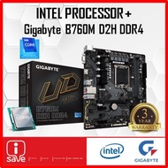 GIGABYTE B760M D2H DDR4 B760 LGA1700 Motherboard + Intel 12TH GEN / 13TH GEN CORE I3 / I5 / I7 / I9 