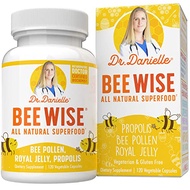 Dr. Danielle's Bee Wise - Bee Pollen Supplement - Bee Well with Royal Jelly, Propolis, Beepollen in