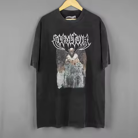 Sepultura T Shirt Bestial Devastation Album Vintage Tee Death Metal Merch Men's Short Sleeve Washed 