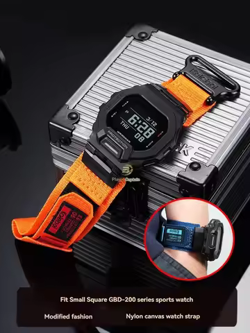 Modified canvas wristband for Casio GBD-200-1/2/9 GBD-200SM nylon canvas watch strap accessories wat