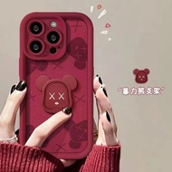 Bear Bracket Shock-Resistant Phone Case Apple iPhone 17pro 15 Plus 13 12 11 pro XS MAX XR i7 Protect