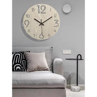 掛鐘鐘表客廳臥室現代簡約創意靜音藝術裝飾時鐘原木風簡歐壁鐘