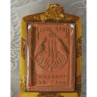 Authentic Kruba Krissana Butterfly Amulets 古巴蝴蝶王蝴蝶佛牌 Pair of golden-tongued Salika birds, painted in
