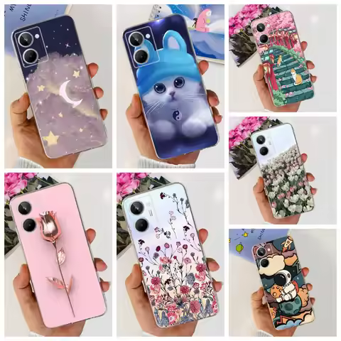 For Realme 10 4G RMX3630 Soft Silicone TPU Shockproof Phone Case For Realme 10 Cute Cartoon Pattern 