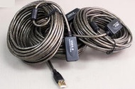 榮勝輝USB2.0延長線30米 公對母加長線20米 電腦印表機連接線15米