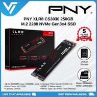 PNY XLR8 CS3030 M.2 2280 NVMe Gen3x4 SSD (250GB, 3500MB/s Kelajuan Baca, Laptop/Notebook/Desktop/PC 