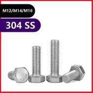 Hex Head Fine Thread Hex Bolt M12x1.0x16mm M12x1.0x20mm M12x1.0x25mm M12x1.0x30mm M12x1.0x35mm [QIAO