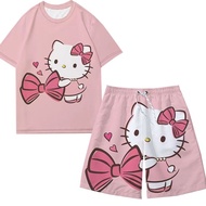 夏季短裤套装凯蒂猫哈喽hellokitty短裤情侣装男女装潮流沙滩裤子Hello hell Summer Shorts Set Hello Kitty/新20260725