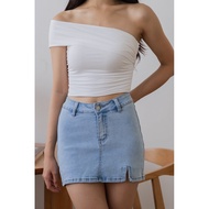 Audelia Toga Padded Top (White)