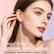 Angel Wing Titanium Steel Earring For Cartilage And Lobe Healing With Edgy Unique Design For O3g2