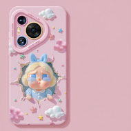 YOUSIDUN | เคสโทรศัพท์การ์ตูนกันกระแทกพร้อมโซ่สำหรับ Huawei Pura80 P80Pro P80Ultra Pura70Ultra P60 P