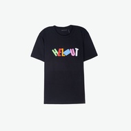 HELMUT LANG Black Color 3D Letter T-Shirt Extra Size L05HM516-001