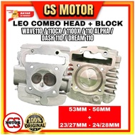 SET COMBO RACING LEO WAVE110 DASH 110 DREAM 110 BLOCK 53MM - 56MM HEAD 23/27MM - 24/28MM