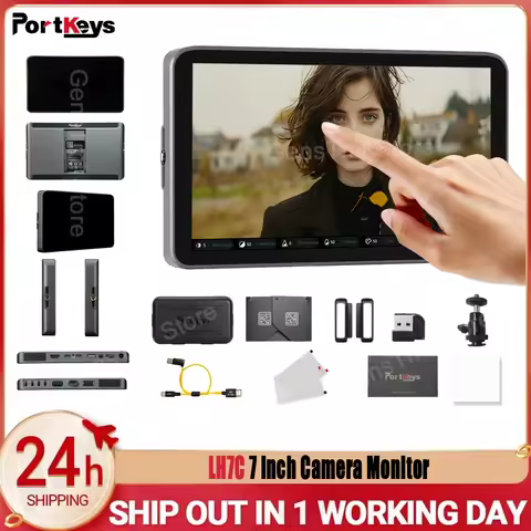 Portkeys LH7C 7 inch Camera Monitor HDMI-compatible 1000nit HD IPS Touch Screen for DSLR Cameras
