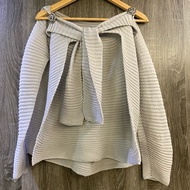 【美收精品】Chanel 浪漫灰色寬鬆 輕巧披肩罩衫上衣 88-955