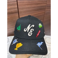 NE 9 Forty A JPN All Over NE Logo Black Baseball Cap Adjustable Snapback