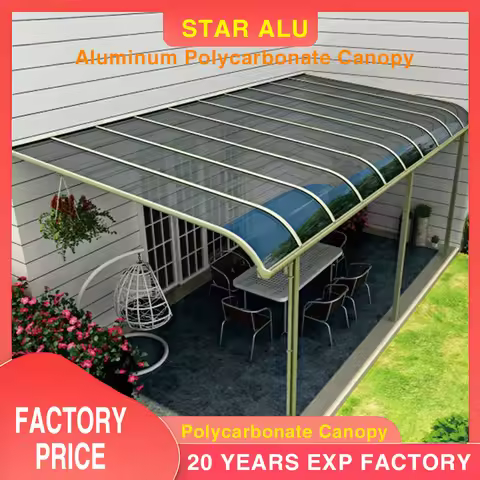 Polycarbonate Canopy Balcony Awning Patio Covering Factory Supply Waterproof Outdoor Aluminum Latest