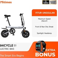 READY BAICYCLE S1 ELECTRIC BIKE 12INCH FOLDABLE ELECTRIC SEPEDA