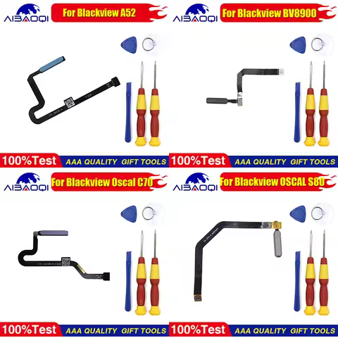 Fingerprint Button Cable For Blackview OSCAL C70 C80 S80 Tiger 12 BV9600 BV8900 BV9200 A52 A100 Repl