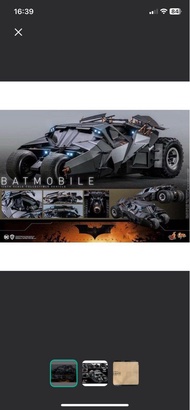 全新 Hot Toys MMS69 Batman The Dark Knight BATMOBILE Tumbler 蝙蝠俠 黑夜之神 蝙蝠車 1/6
