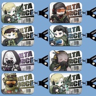 Delta Force Anime Chibi Card Holder, Tactical Shooting Game Character ID Badge Case , Hard Plastic S