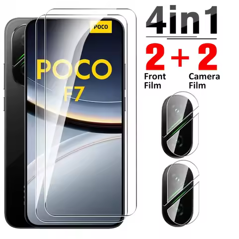 4 in 1 Protective Glass For Poco F7 5G Global Version Tempered Glass Xiaomi PocoF7 2025 Lens Screen 