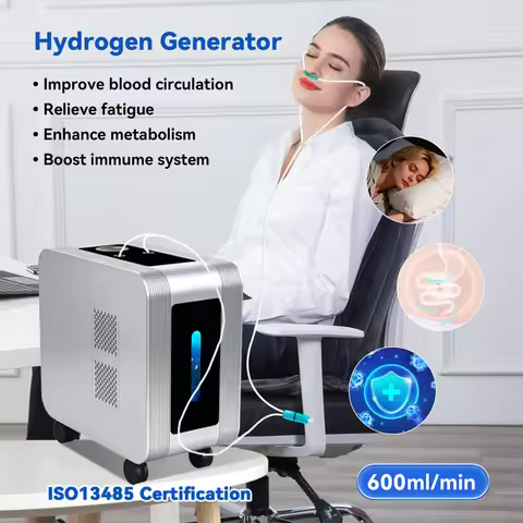 Molecular H2 Breathing PEM Hydrogen Water Electrolyzer 1800ML H2 Inhaler Hydrogen Oxygen Generator H