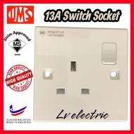[1PC] UMS SP2913A 2913A 13A 1 Gang Switch Socket Outlet, Sirim Approved