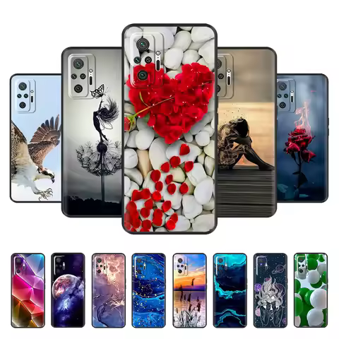 Case For Redmi Note 10 Pro Case For Xiaomi Redmi Note 10S Silicone TPU Bumper Redmi Note 10 4G Back 