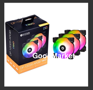 FAN CASE (พัดลมเคส) ID COOLING DF-12025-ARGB TRIO 1กล่อง ประกอบไปด้วย -พัดลม DF-12025-ARGB x3ตัว -รี