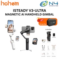Hohem iSteady V3 Ultra AI Tracking Foldable Gimbal Stabilizer White Black V3-Ultra
