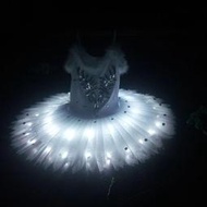漫舞精靈 訂做兒童/成人芭蕾舞衣 LED燈閃亮表演服 芭蕾TUTU裙羽毛 1300元一件