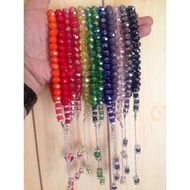 Czech Crystal Stone Prayer Beads Cutting 33 Beads
