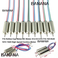 BANANA1 DC Motor, 412 612 614 716 720 8520 1015 1020 Metal High-Speed Coreless Motor,  Multistyles 3