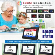 MASSII Dementia Voice-Talking Clock with Date and Time, 20 Alarms Custom Reminder, Sleep Trainer, La