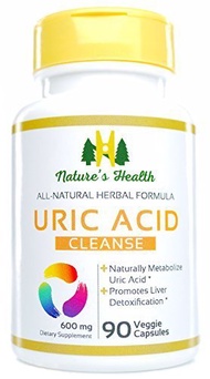 Uric Acid Cleanse Formulation with Turmeric (Curcumin), Milk Thistle 80% Silymarin and Garlic, 10...