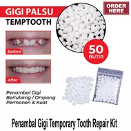 50 Butir Gigi Palsu / Penambal Gigi Temptooth ToothTemporay DL