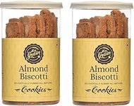 Hey Grain Almond Biscotti Cookies (Whole Grain Wheat Flour, Almonds, Demerara Sugar, Canola Oil, Salt, Baking Powder, Egg) - Pack of 2