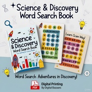 WS0003 | Science & Discovery Word Search | By Digital Bazaars | PDF