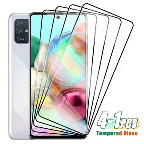 4-1Pcs Tempered Glass For Samsung Galaxy A91 A81 A71 A51 A41 Screen Protector on Samsung A31 A21 A11