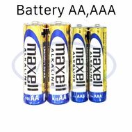 ถ่าน Maxell1.5V AA AAA ของแท้ ถ่าน ถ่านไฟฉาย  อัลคาไลน์ แบตเตอรี่ ถ่านรีโมท ถ่านรีโมทแอร์ จำนวน 2 ก้